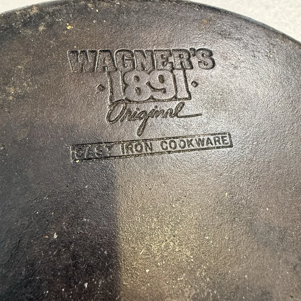 Wagner’s 1891 Original 13 3/8 Cast Iron Skillet USA Made Large Fry Pan